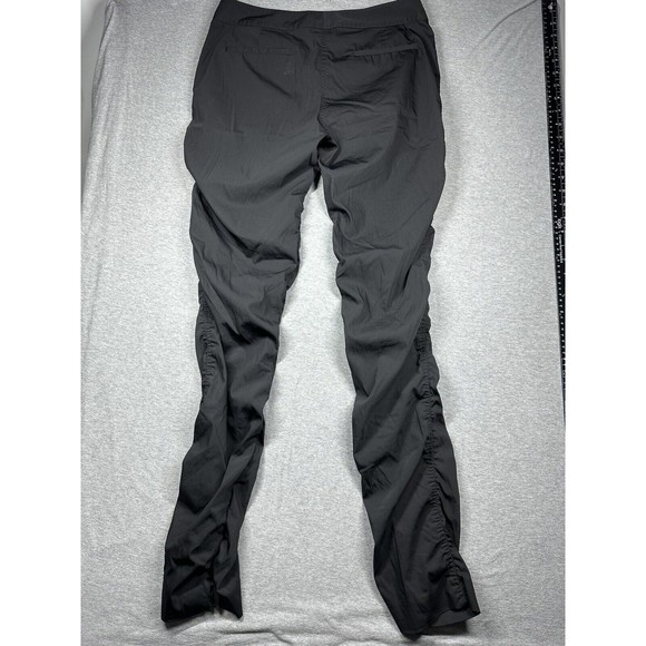 Theory Slim Trouser Pant Size 6 Black Side Zipper Wool Blend Ruffled - Picture 4 of 6